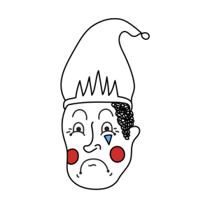 Jaded Jester Graphic Die Cut Sticker