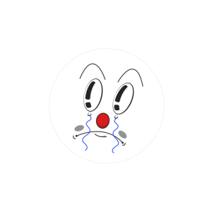Rubber Hose Clown Circular Sticker